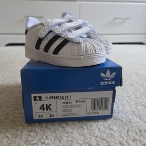 Adidas Kids Superstar CF I White Black Shoes